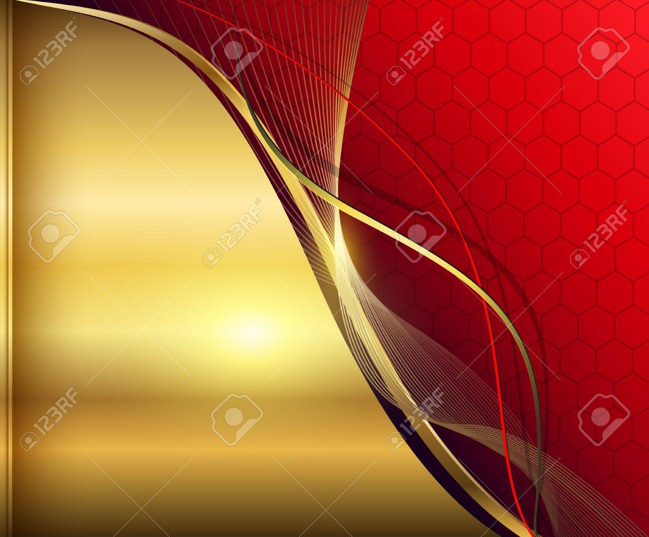 Detail Background Elegant Red And Gold Nomer 21