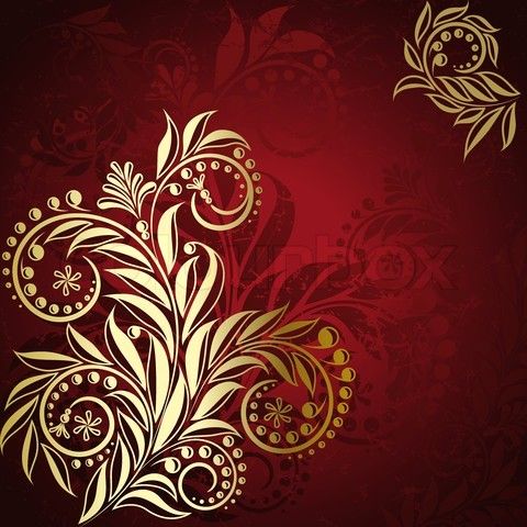 Detail Background Elegant Red And Gold Nomer 24