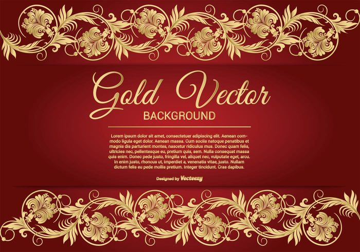 Detail Background Elegant Red And Gold Nomer 25