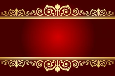 Detail Background Elegant Red And Gold Nomer 31