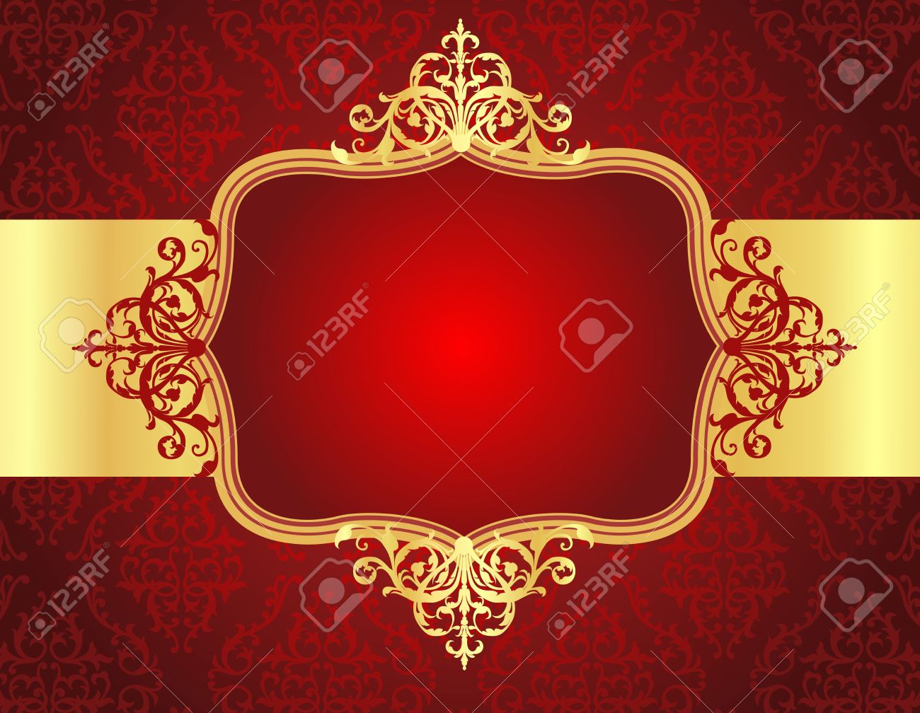 Detail Background Elegant Red And Gold Nomer 34