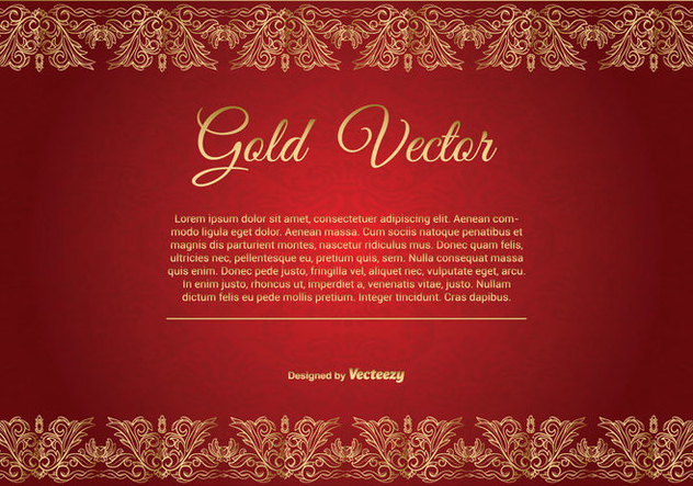 Detail Background Elegant Red And Gold Nomer 42