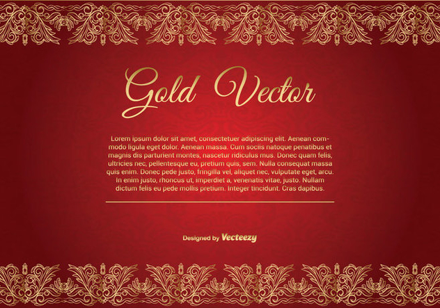 Detail Background Elegant Red And Gold Nomer 42