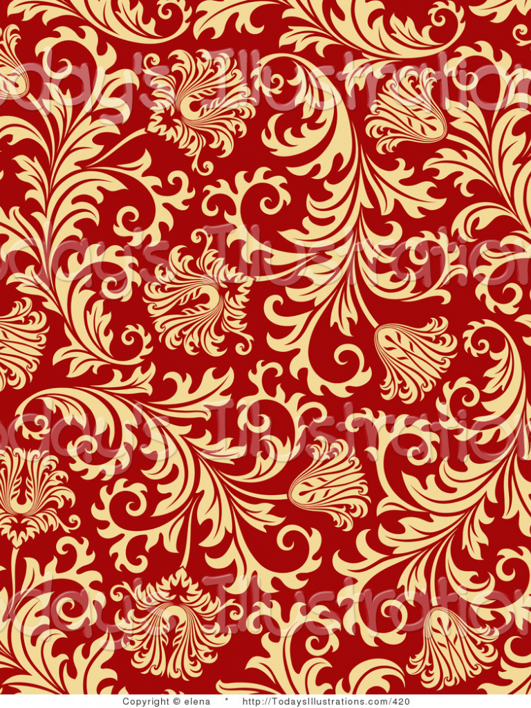 Detail Background Elegant Red And Gold Nomer 52