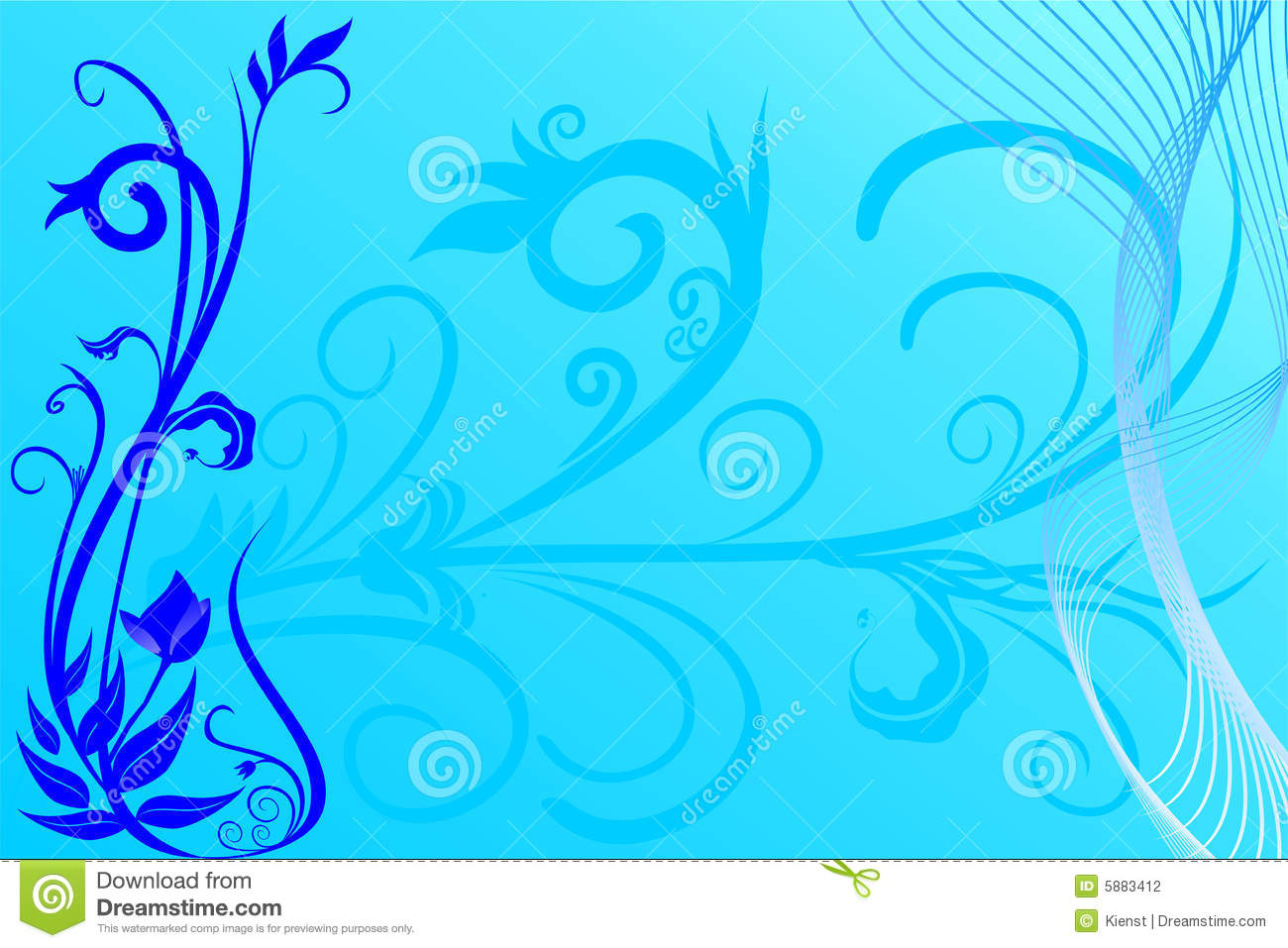 Detail Background Floral Biru Nomer 16