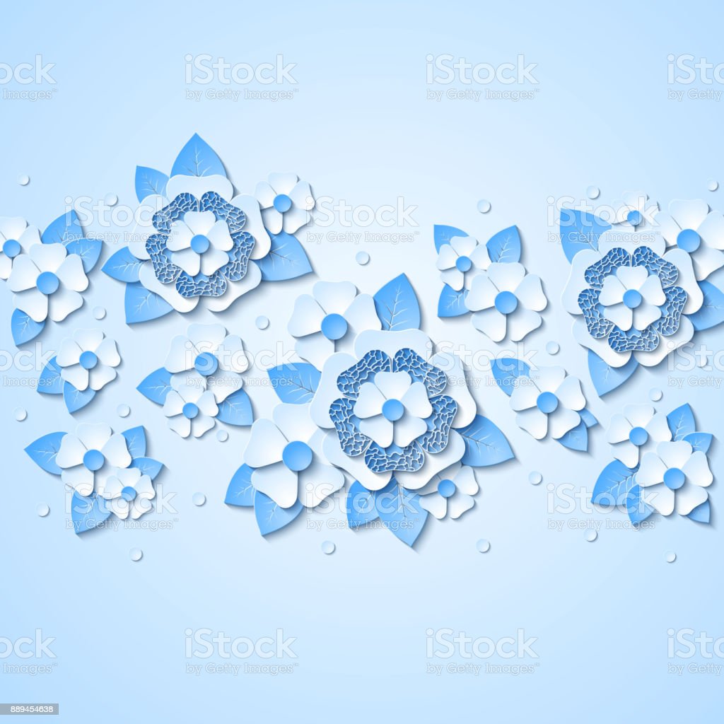 Detail Background Floral Biru Nomer 33