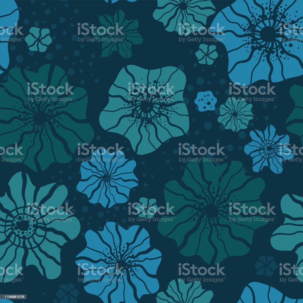 Detail Background Floral Biru Nomer 49