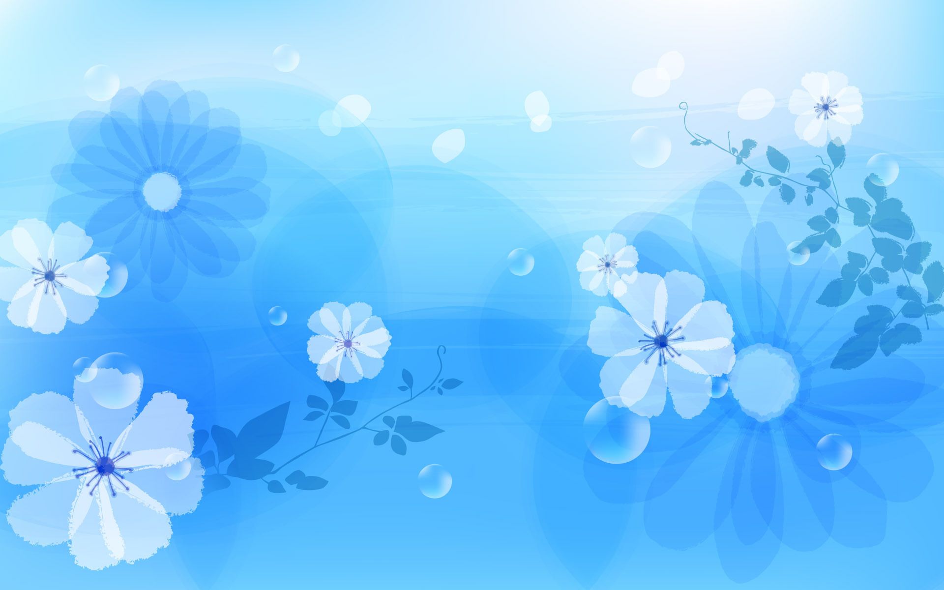 Background Floral Blue - KibrisPDR
