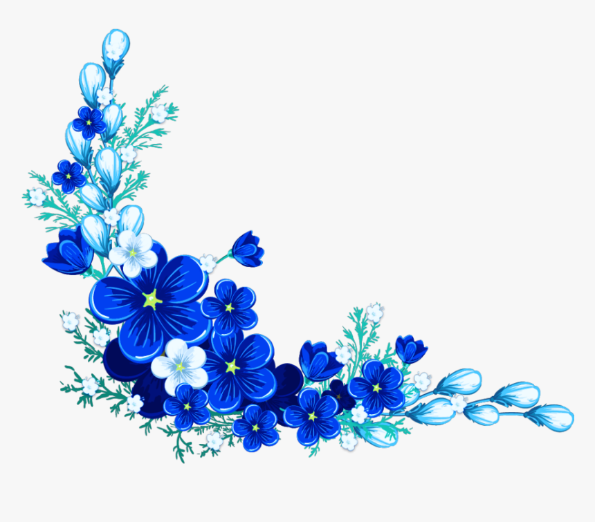 Detail Background Floral Blue Nomer 11
