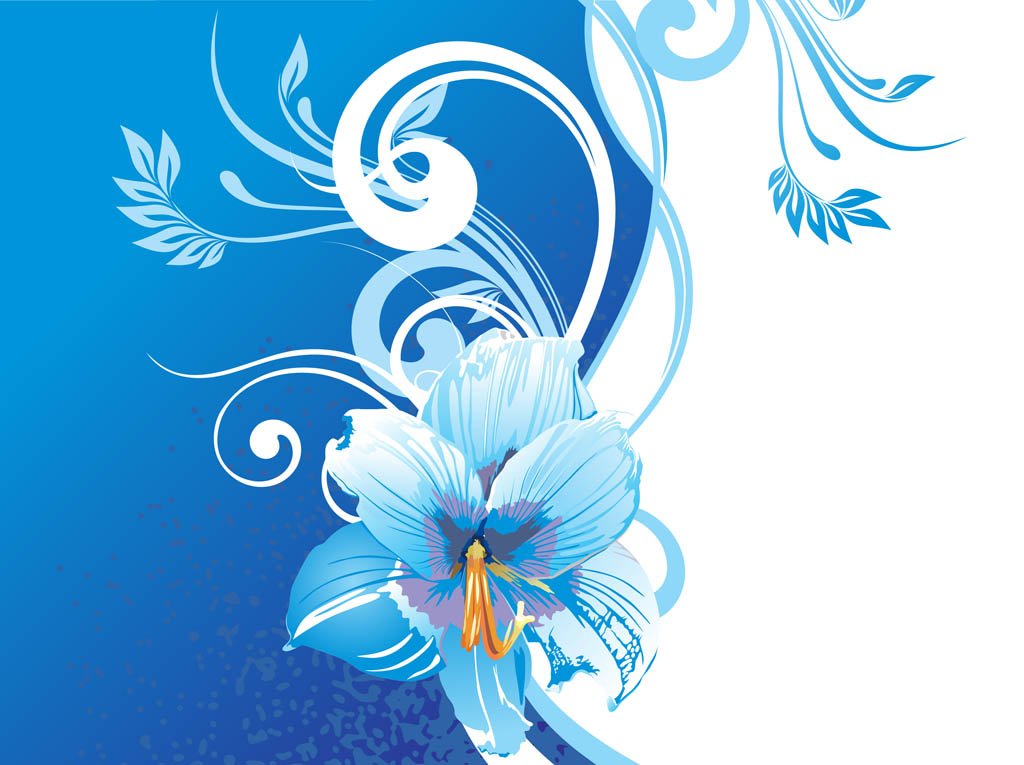 Detail Background Floral Blue Nomer 14