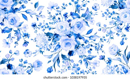 Detail Background Floral Blue Nomer 15