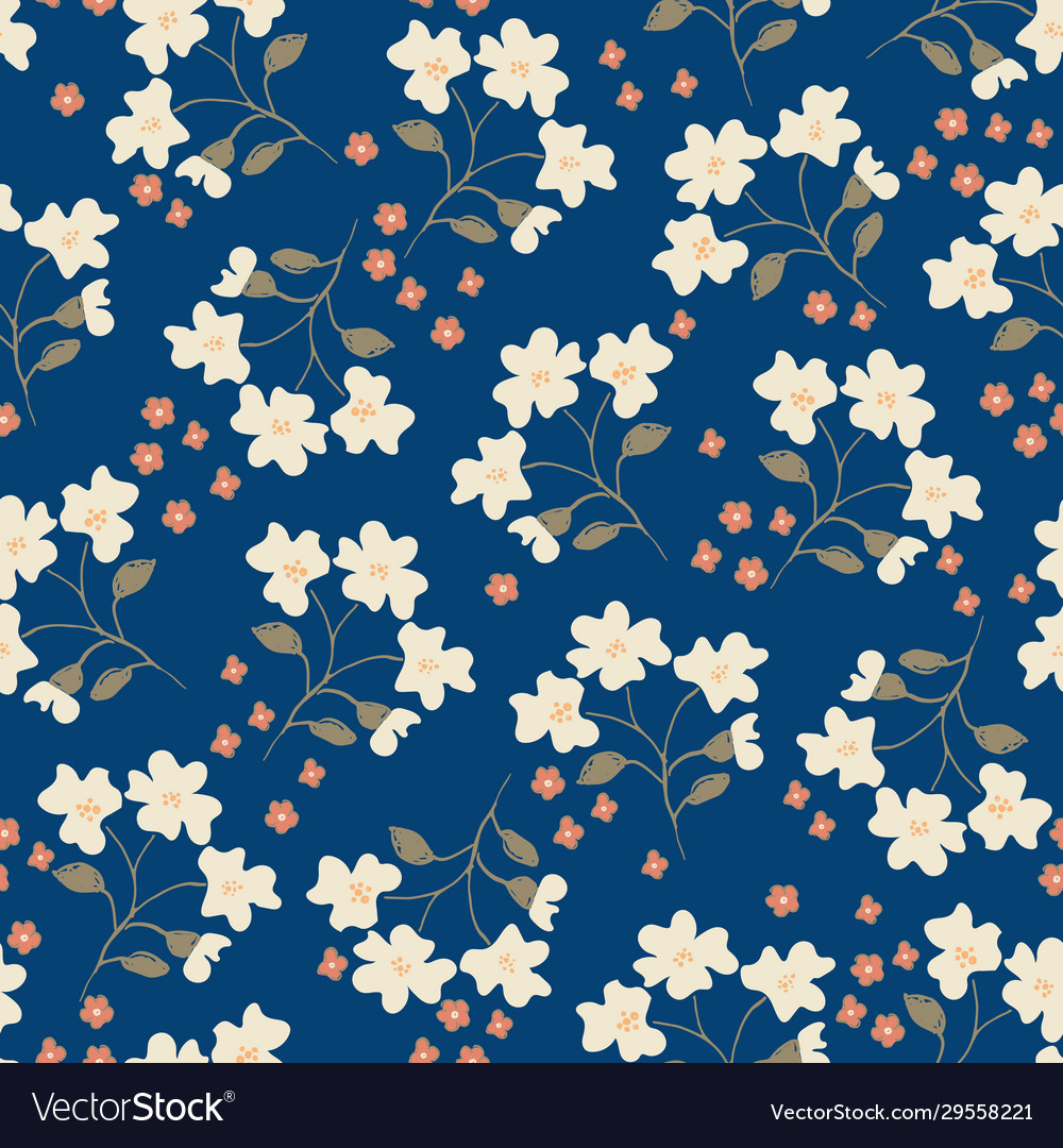 Detail Background Floral Blue Nomer 19