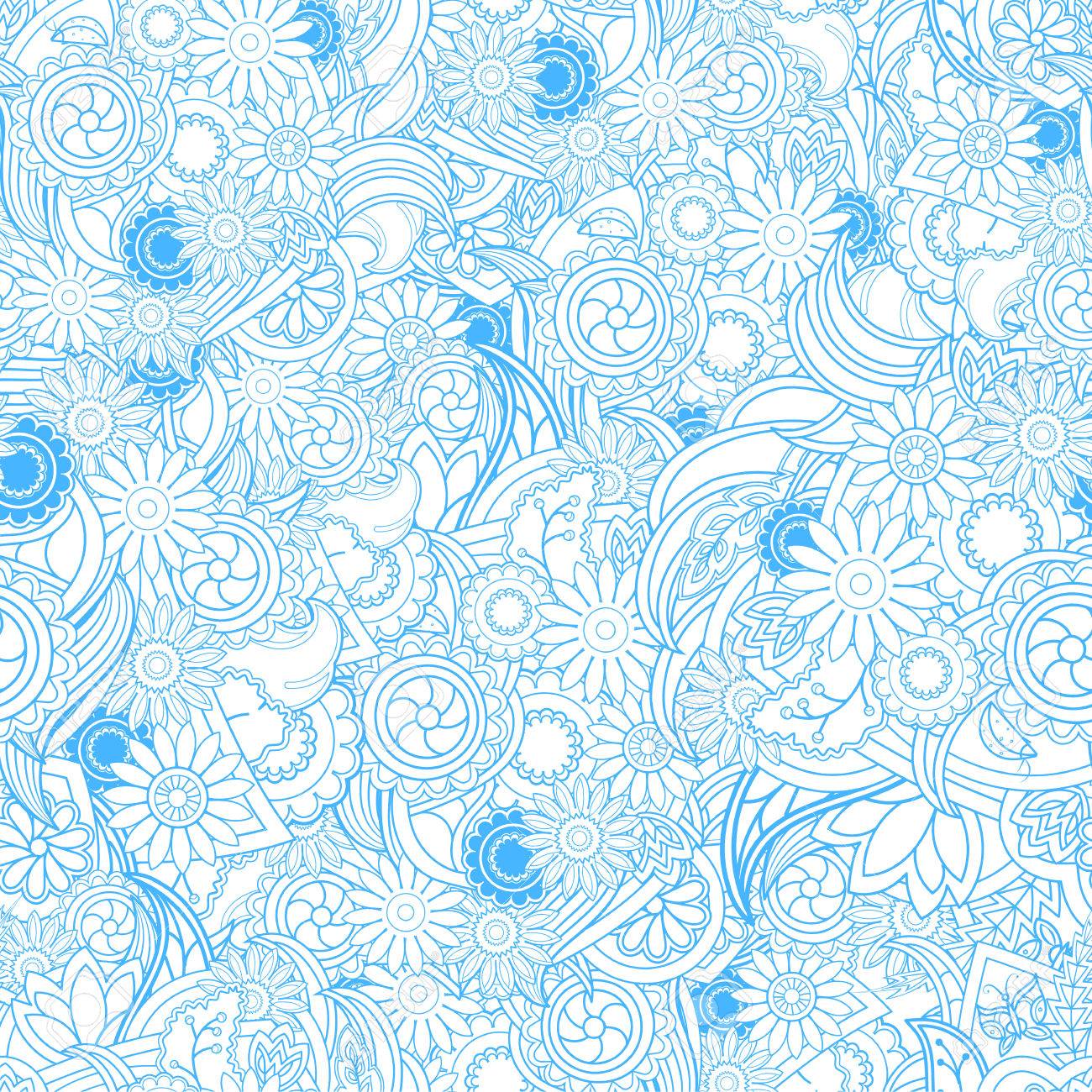 Detail Background Floral Blue Nomer 26