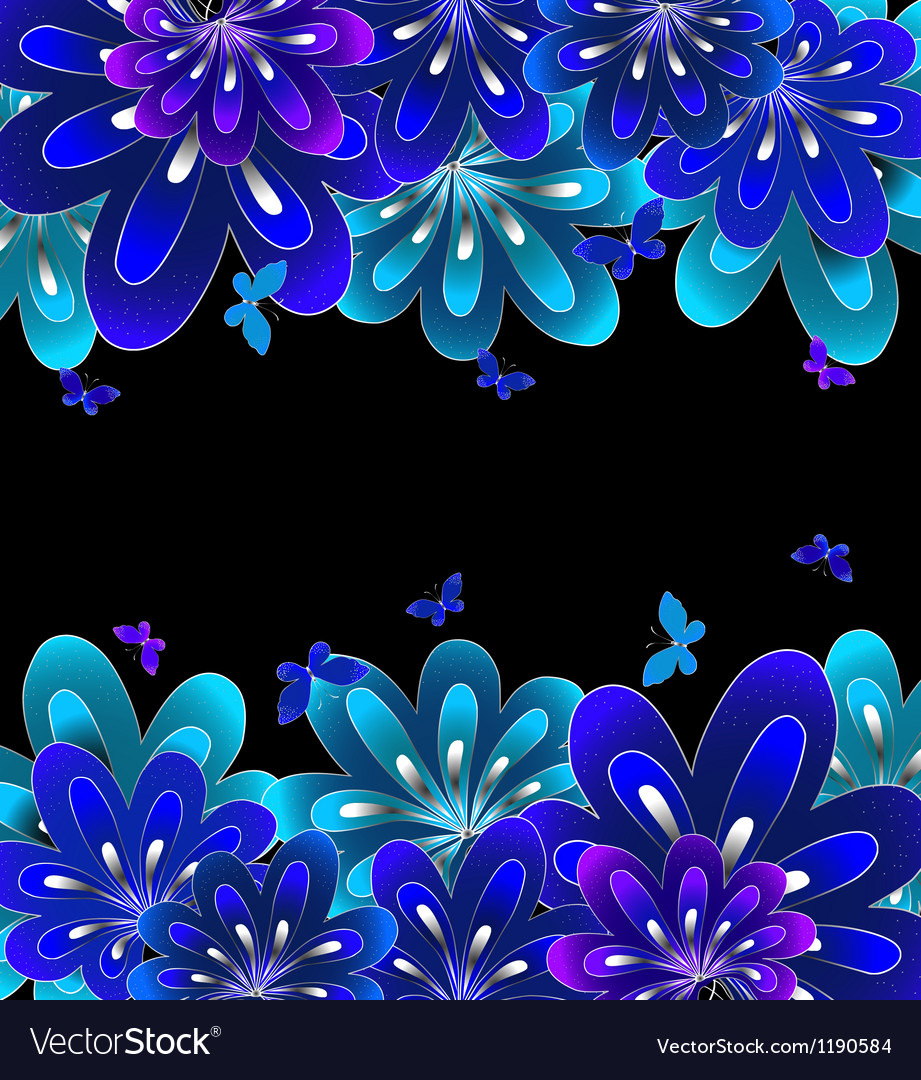 Detail Background Floral Blue Nomer 28