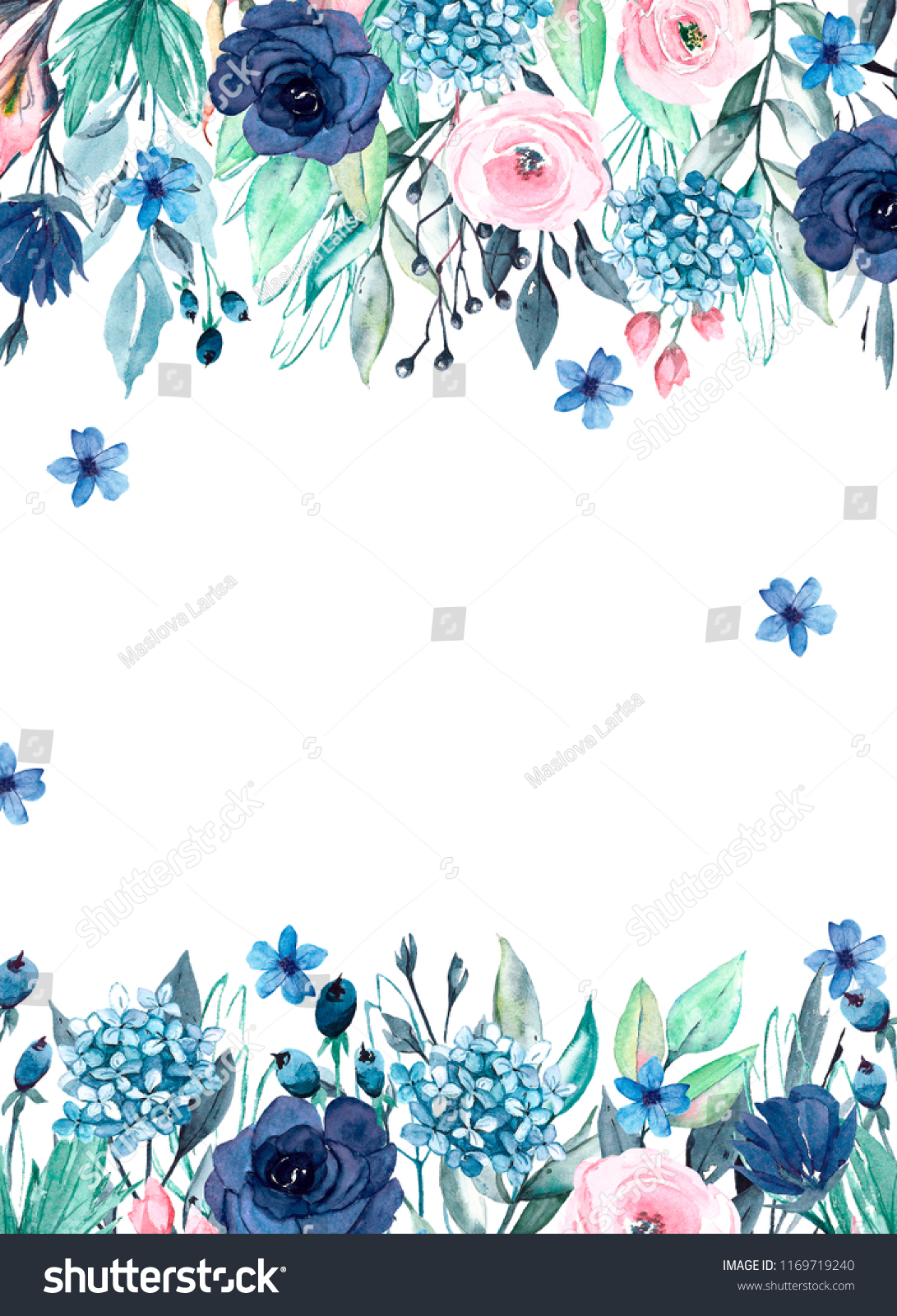 Detail Background Floral Blue Nomer 33