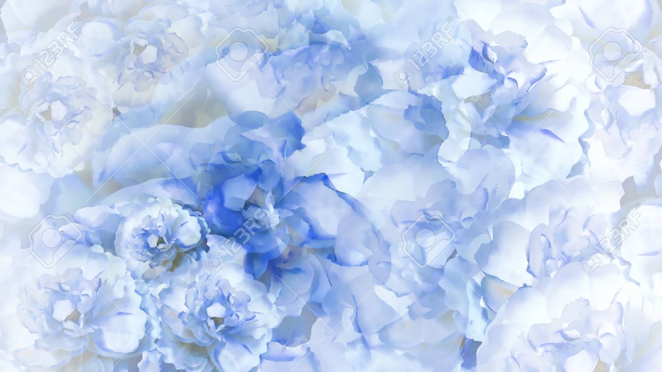 Detail Background Floral Blue Nomer 34
