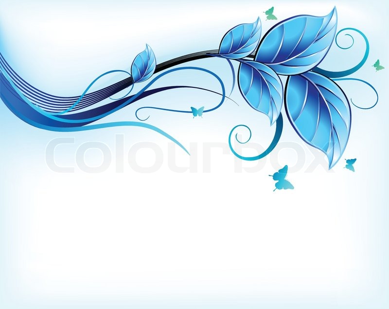 Detail Background Floral Blue Nomer 39