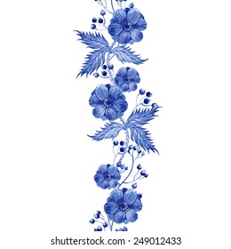 Detail Background Floral Blue Nomer 44