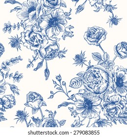 Detail Background Floral Blue Nomer 45