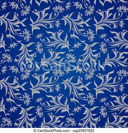 Detail Background Floral Blue Nomer 52