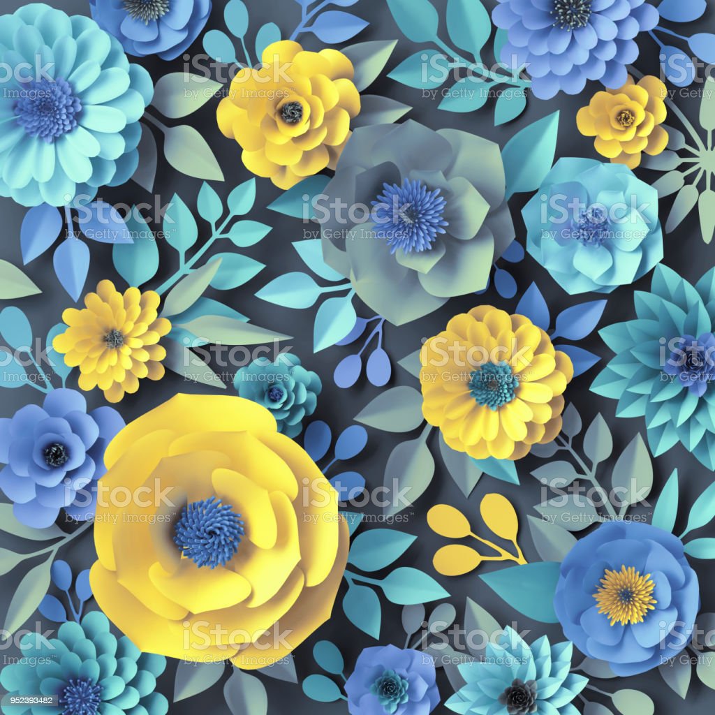 Detail Background Floral Blue Nomer 57
