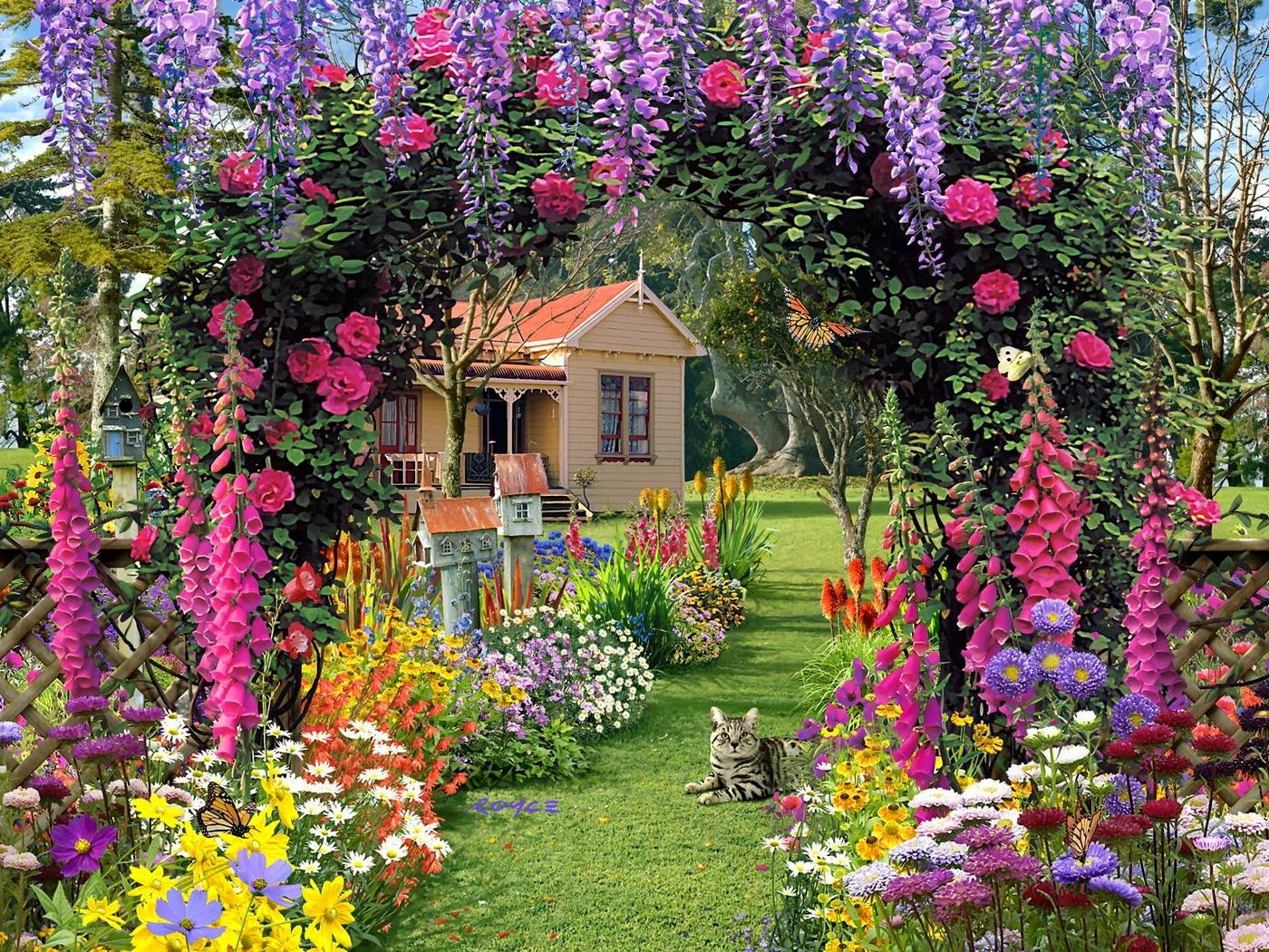 Detail Background Flower Garden Nomer 3