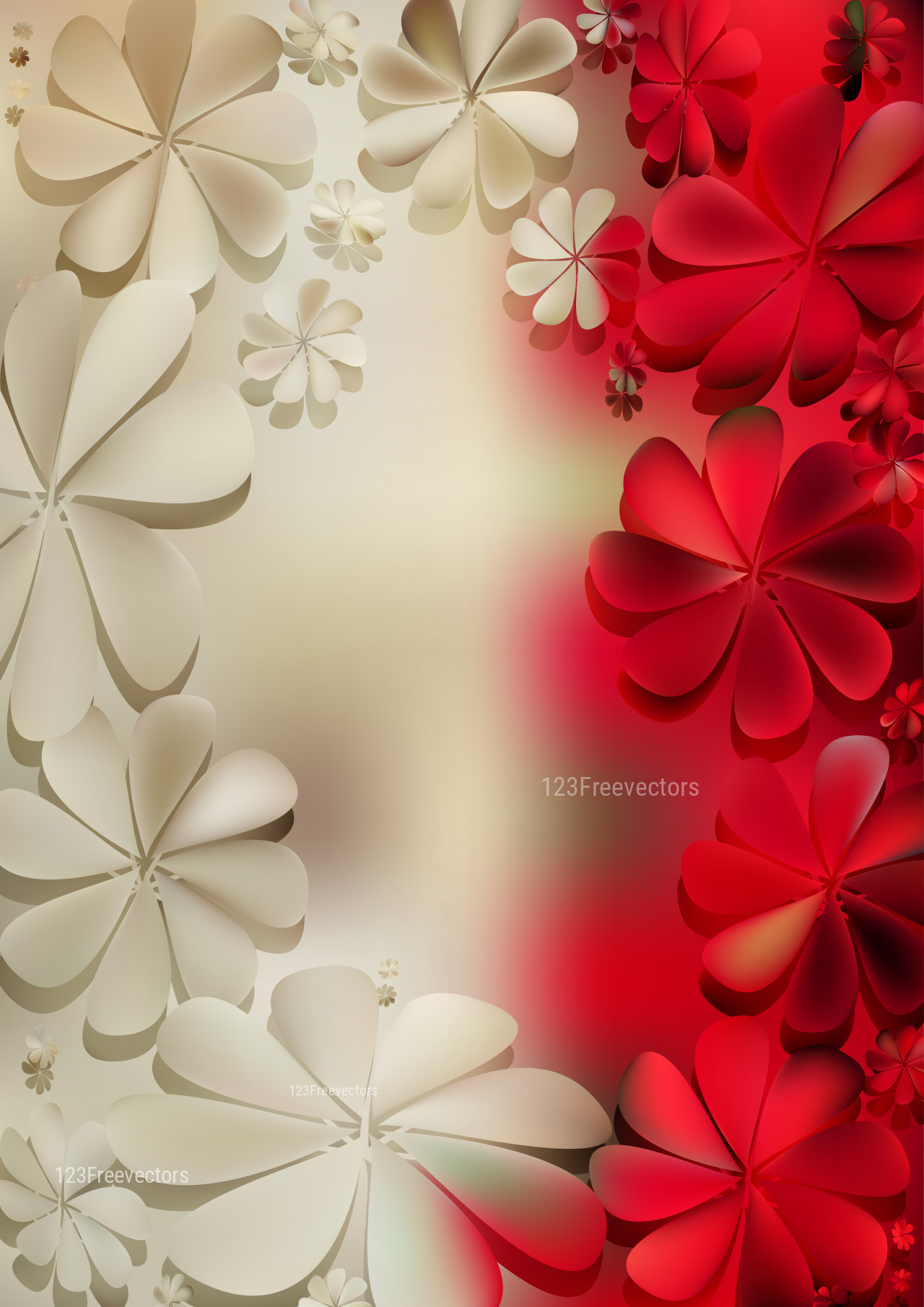 Download Background Flower Red Nomer 26