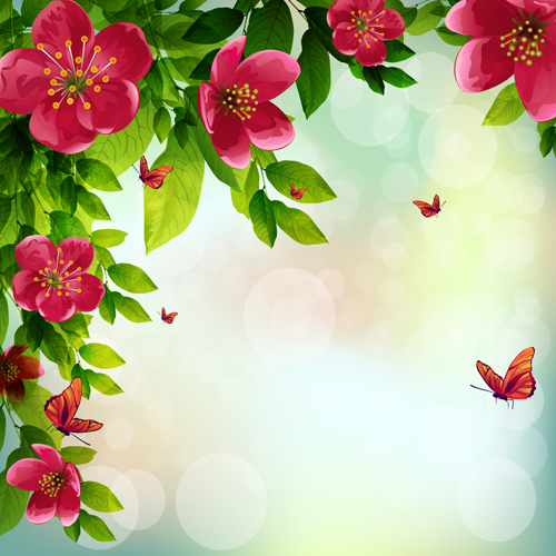 Download Background Flower Red Nomer 48