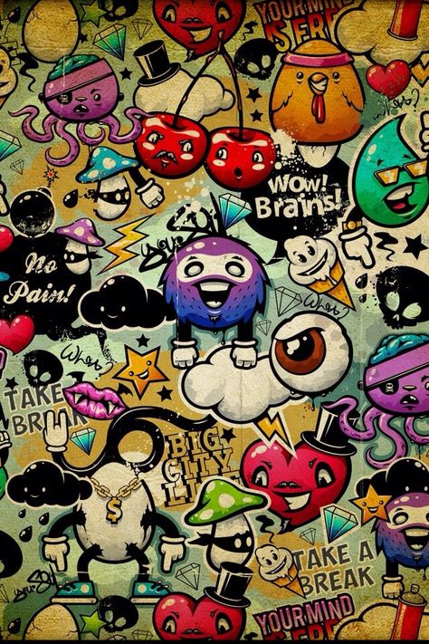 Detail Background Garskin Doodle Nomer 2