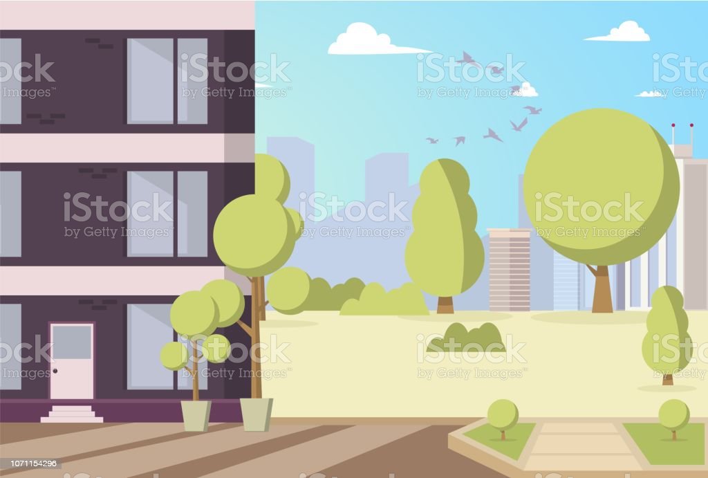 Detail Background Gedung Kartun Nomer 52