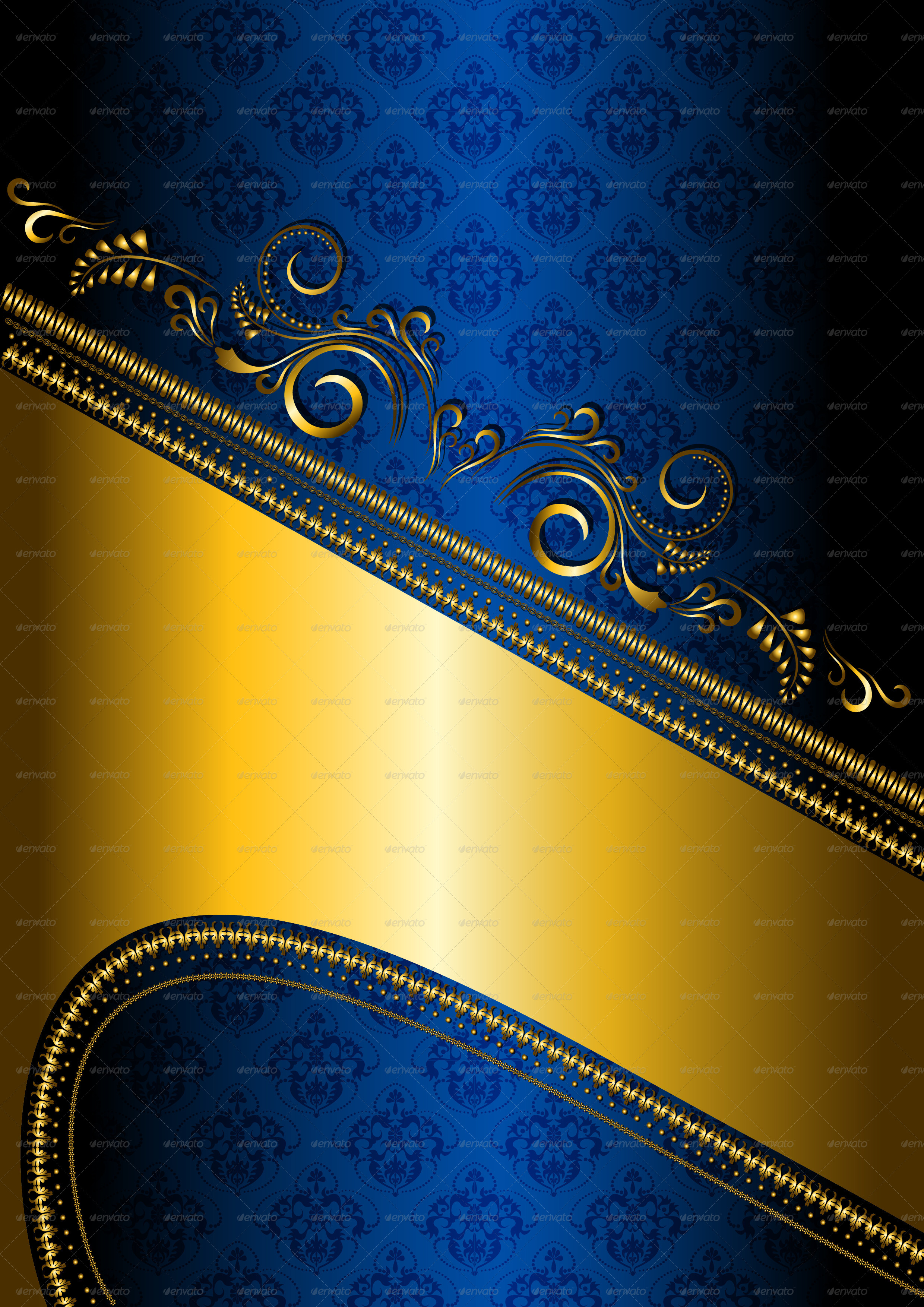 Detail Background Gold Blue Nomer 18