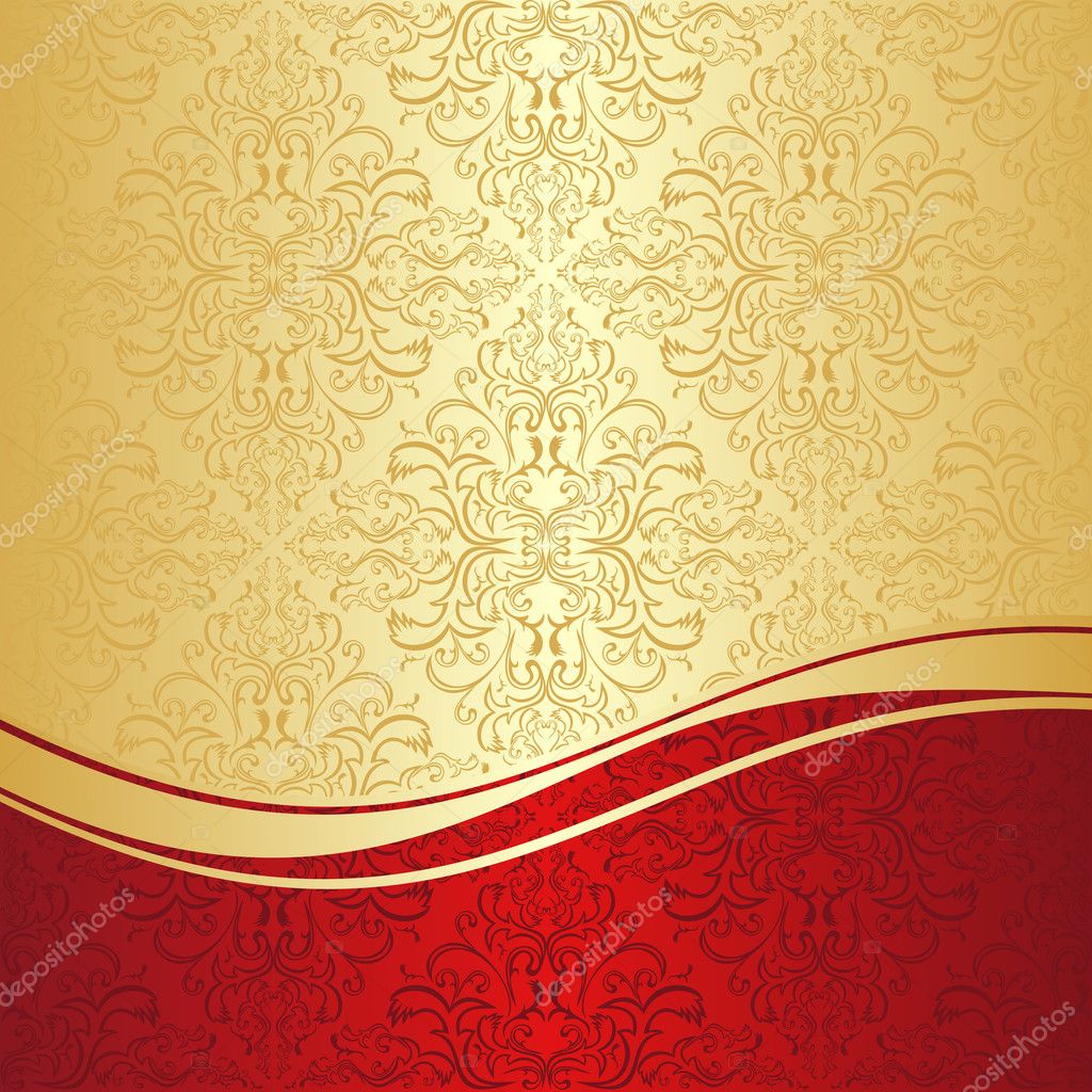 Detail Background Gold Red Nomer 57