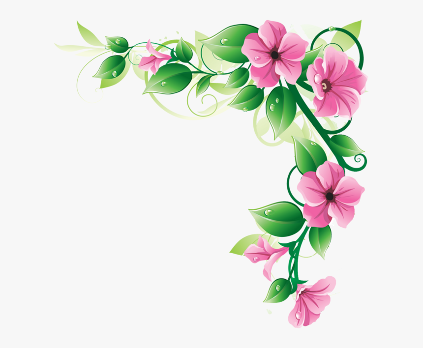 Detail Flower Side Design Border Nomer 9