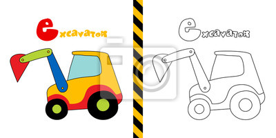 Detail Malvorlage Bagger Nomer 13