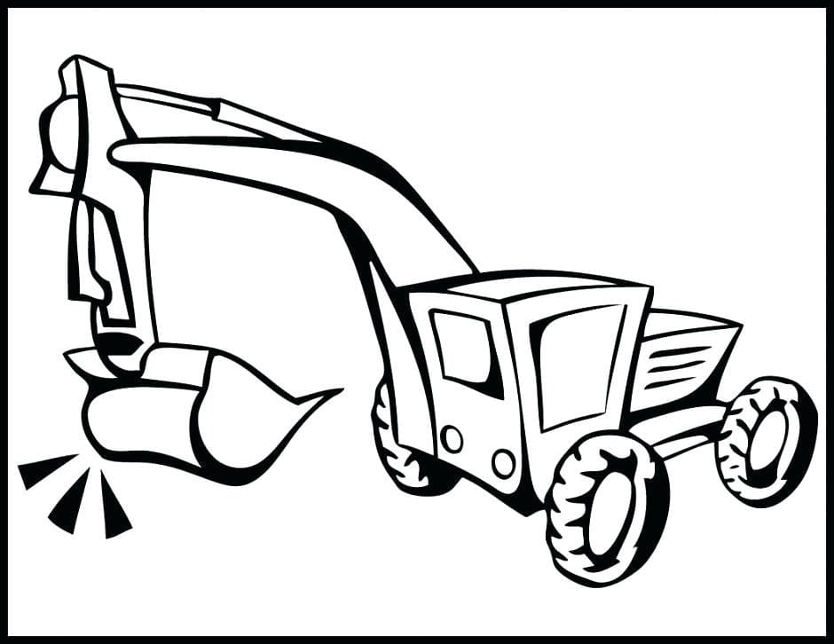 Detail Malvorlage Bagger Nomer 4