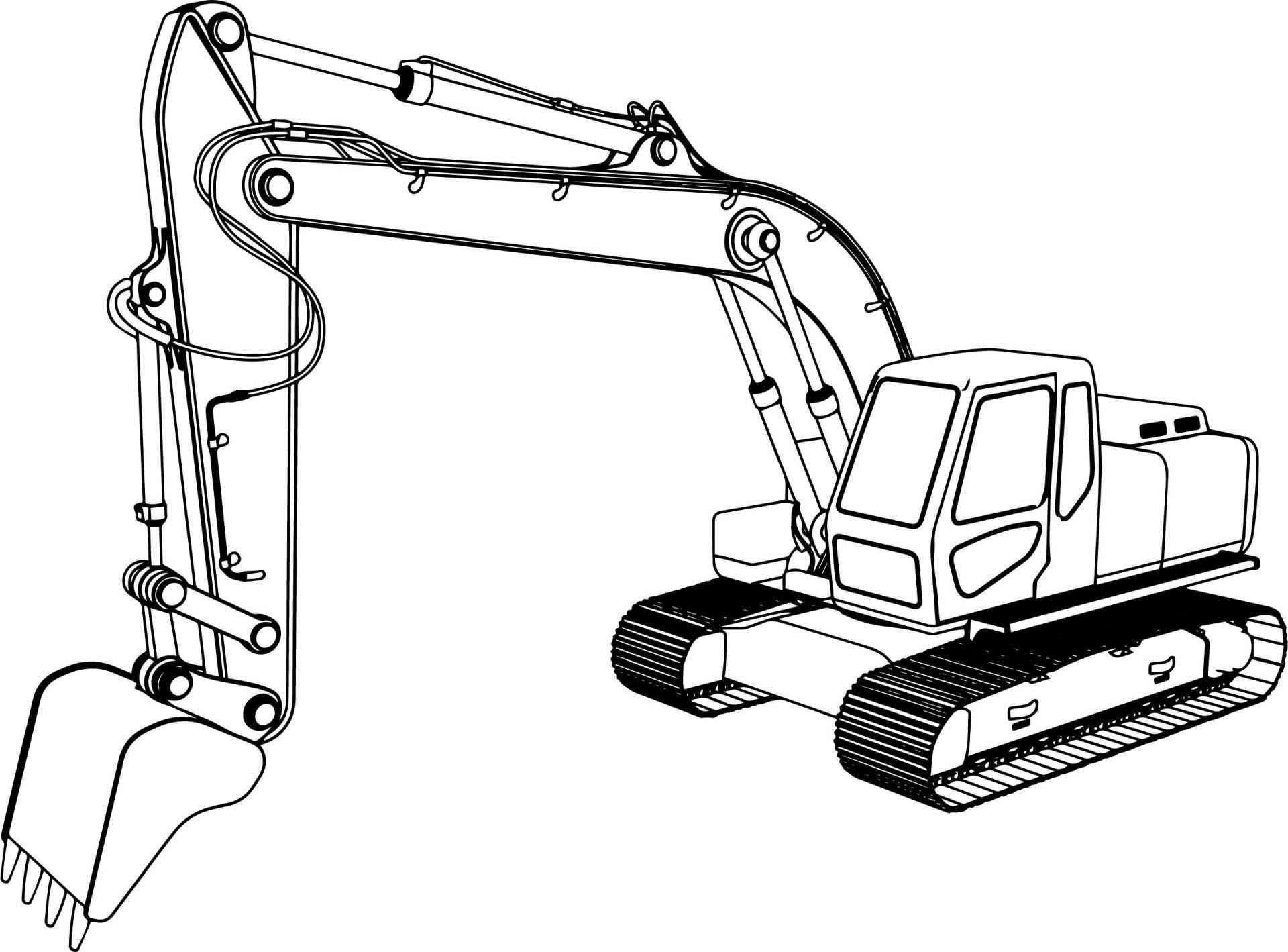 Detail Malvorlage Bagger Nomer 7