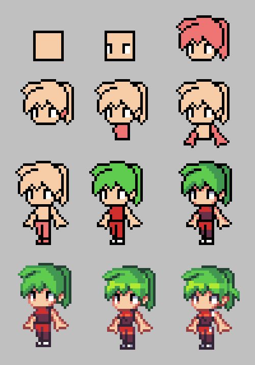 Detail Pixel Art Character Creator Nomer 6