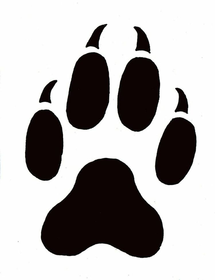 Detail Schablone Hundepfote Nomer 4