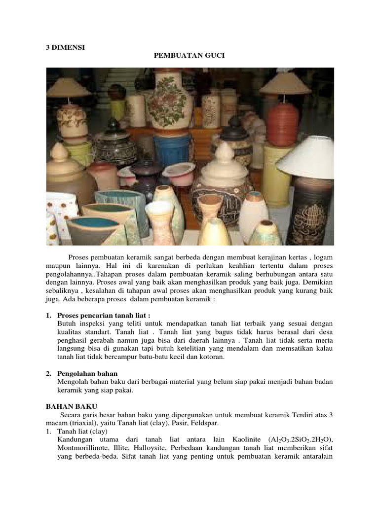 Detail Bahan Dasar Seni Keramik Adalah Nomer 49