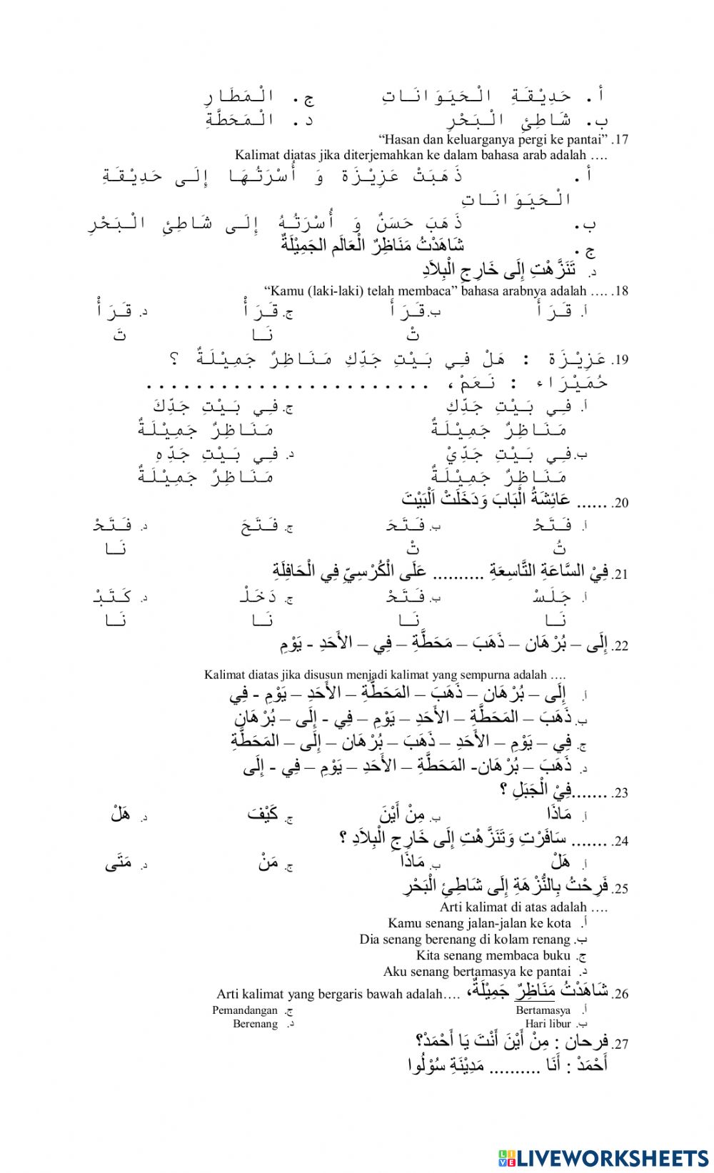 Detail Bahasa Arab Membaca Buku Nomer 34