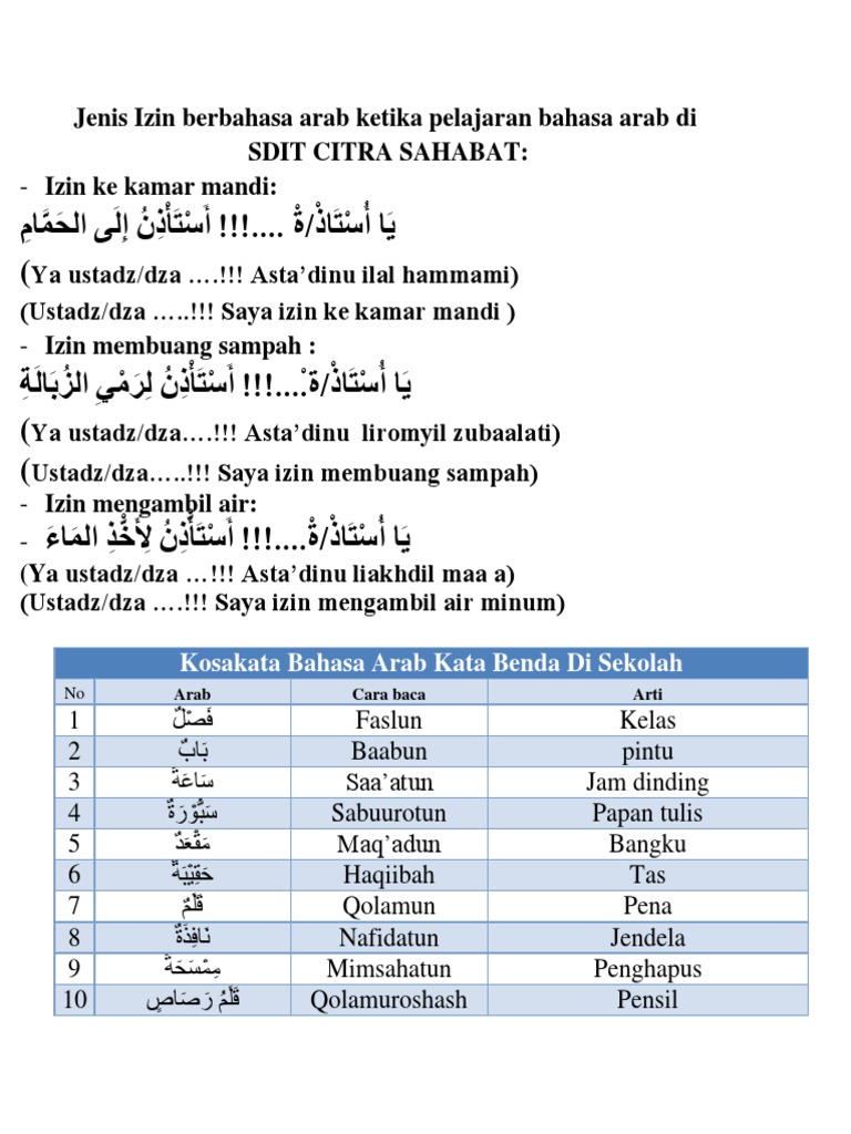 Detail Bahasa Arab Pena Nomer 27