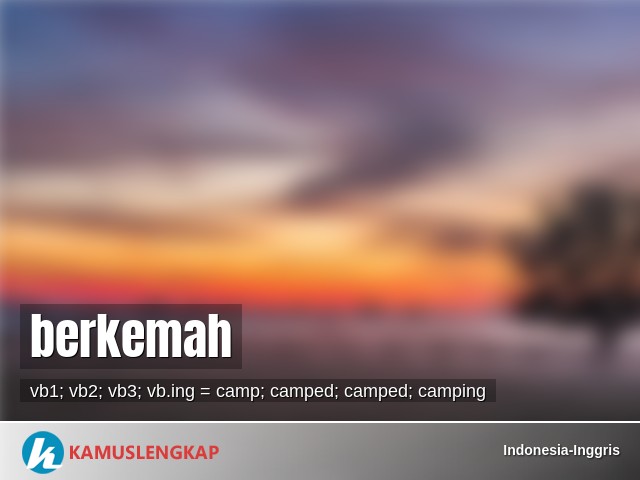 Detail Bahasa Inggris Berkemah Nomer 48