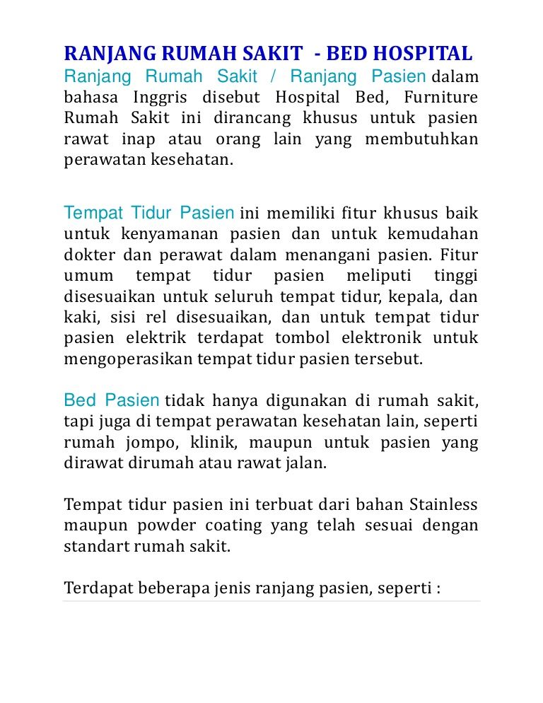 Detail Bahasa Inggris Dirawat Di Rumah Sakit Nomer 7