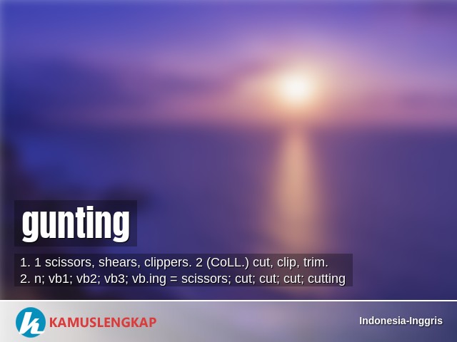 Bahasa Inggris Gunting - KibrisPDR