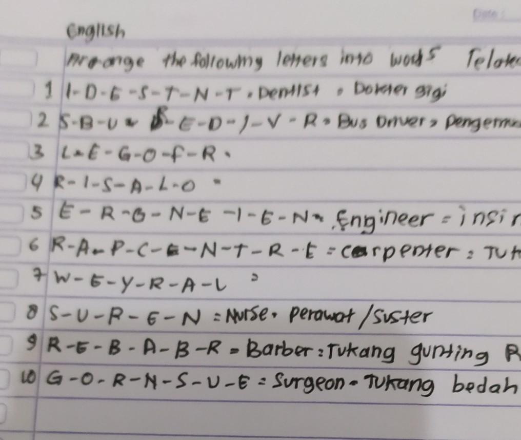 Detail Bahasa Inggris Gunting Nomer 28