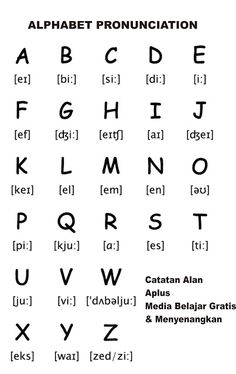 Detail Bahasa Inggris Huruf Abjad Nomer 33