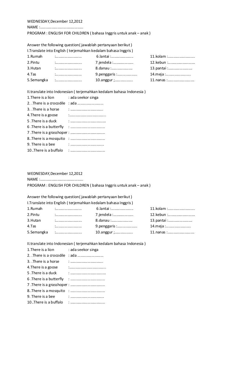 Detail Bahasa Inggris Kolam Nomer 29