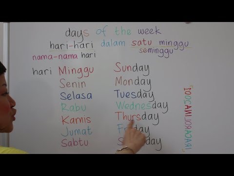 Detail Bahasa Inggris Nama Hari Dalam Satu Minggu Nomer 12