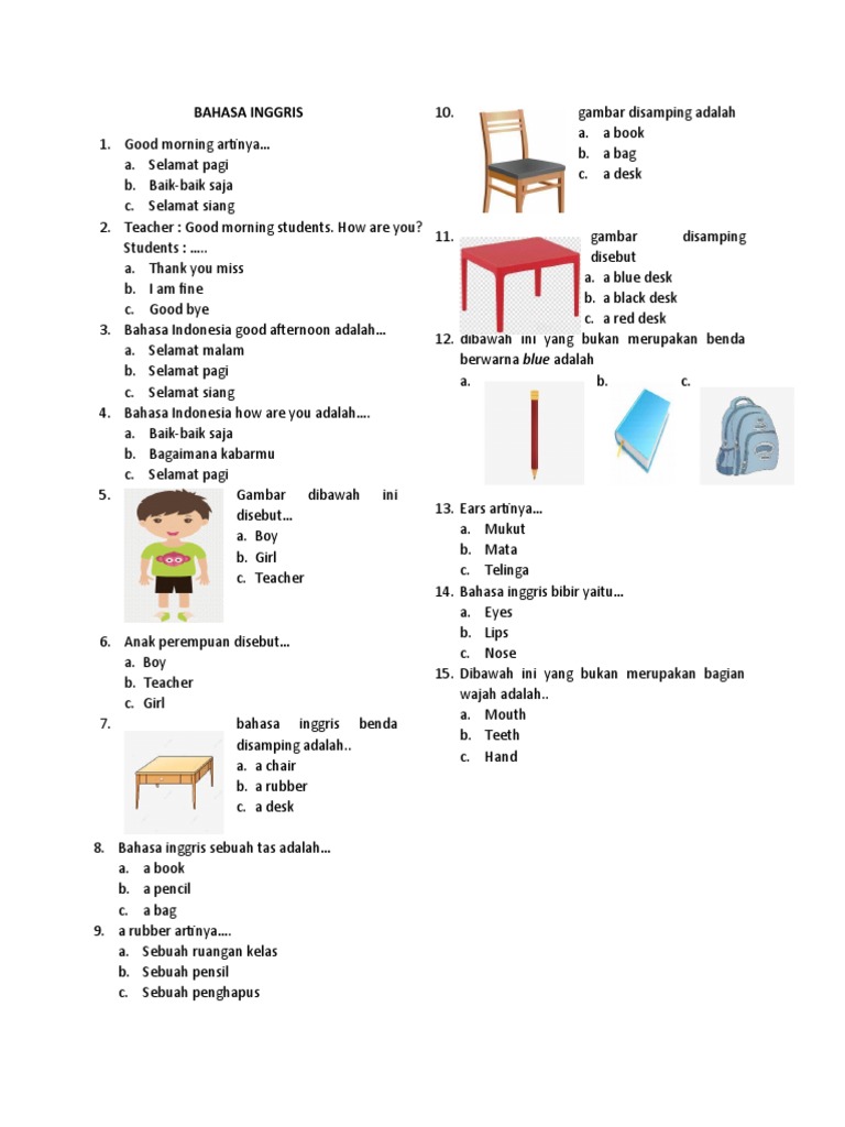 Detail Bahasa Inggris Penghapus Pensil Nomer 15