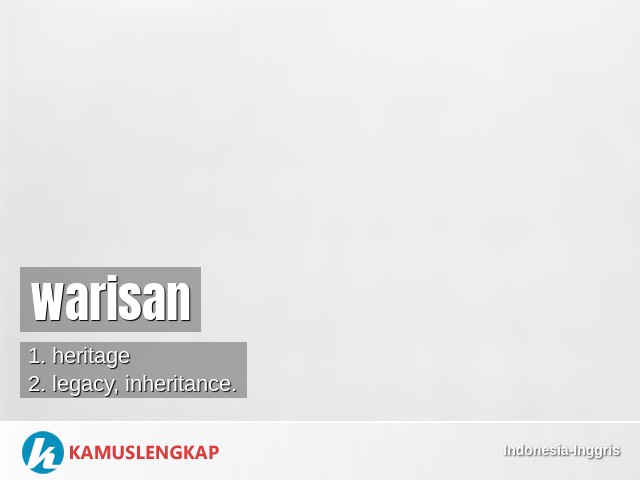 Bahasa Inggris Warisan - KibrisPDR